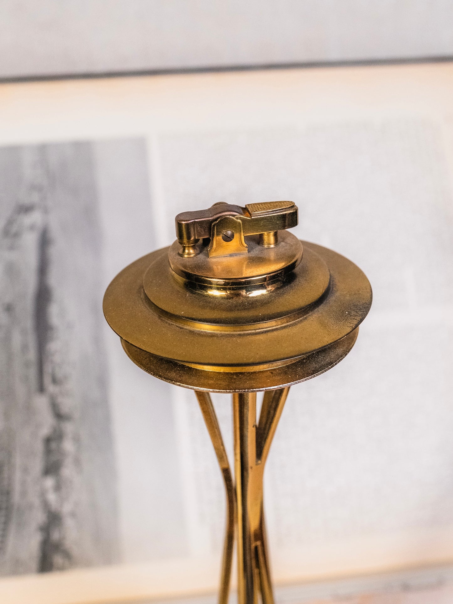 Vintage 1950s Brass Seattle Space Needle Desk Lighter