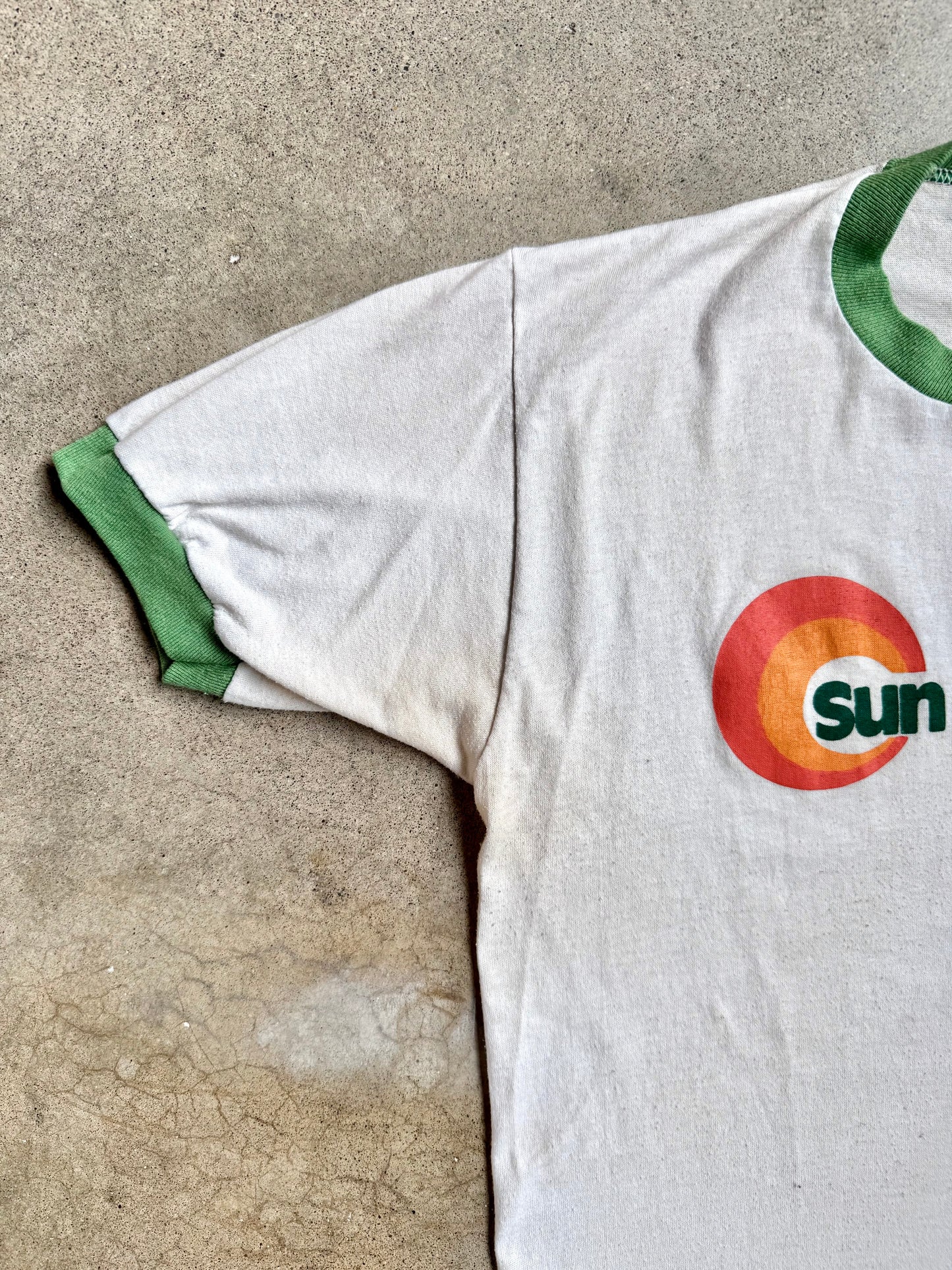 Vintage 1980s Sun City Center Florida Ringer Tee | Large
