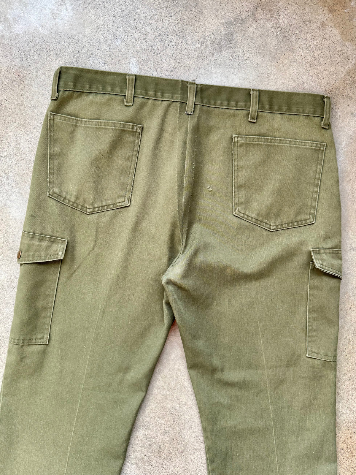 Vintage Boy Scouts BSA Green Patched Cargo Trousers | Waist 40”