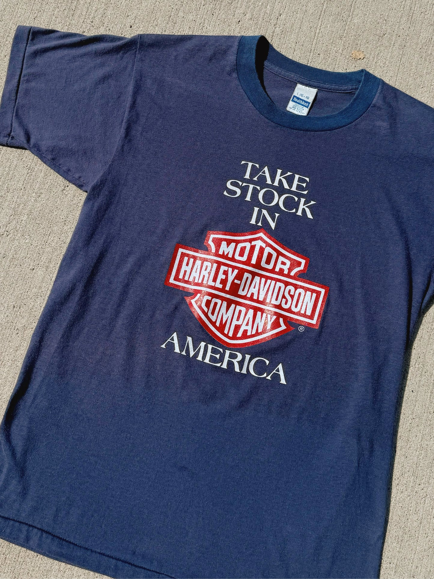 Vintage Harley Davidson “Take Stock In America” 1986 Public Offering Tee