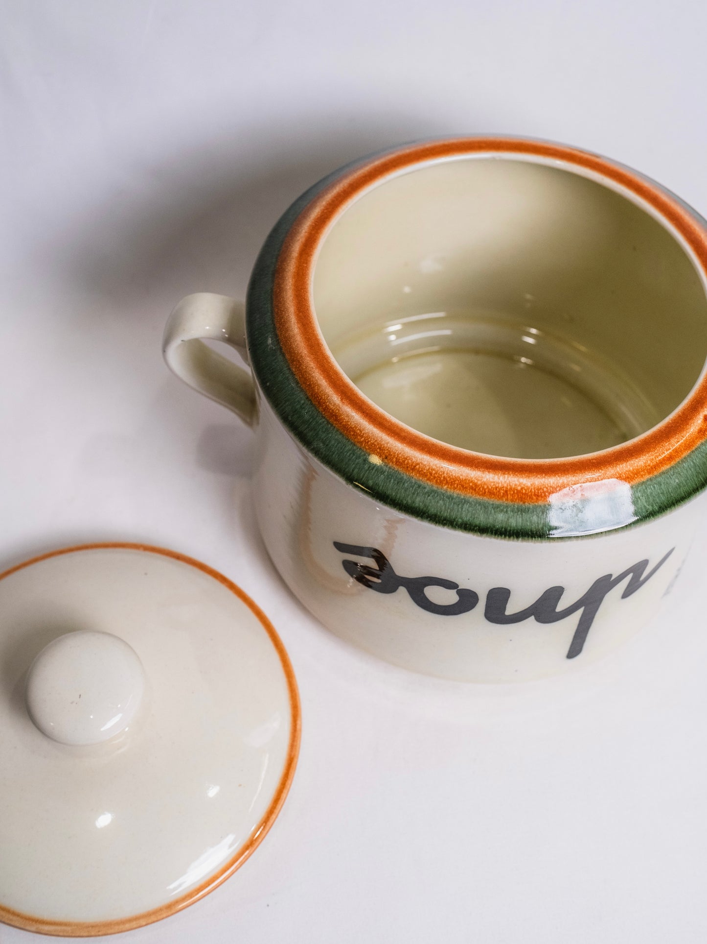 Vintage 1960s Baldelli Ceramic Soup Pot w/ Lid