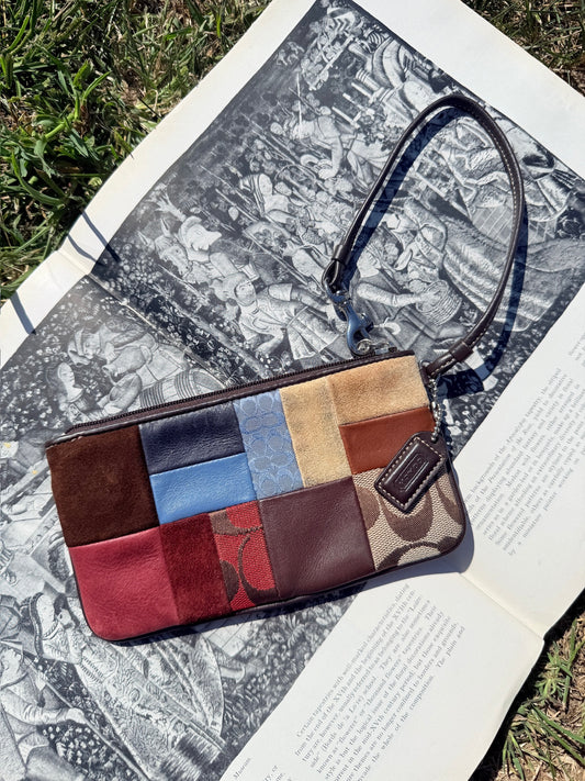 2000s Coach Signature Patchwork Wristlet Wallet