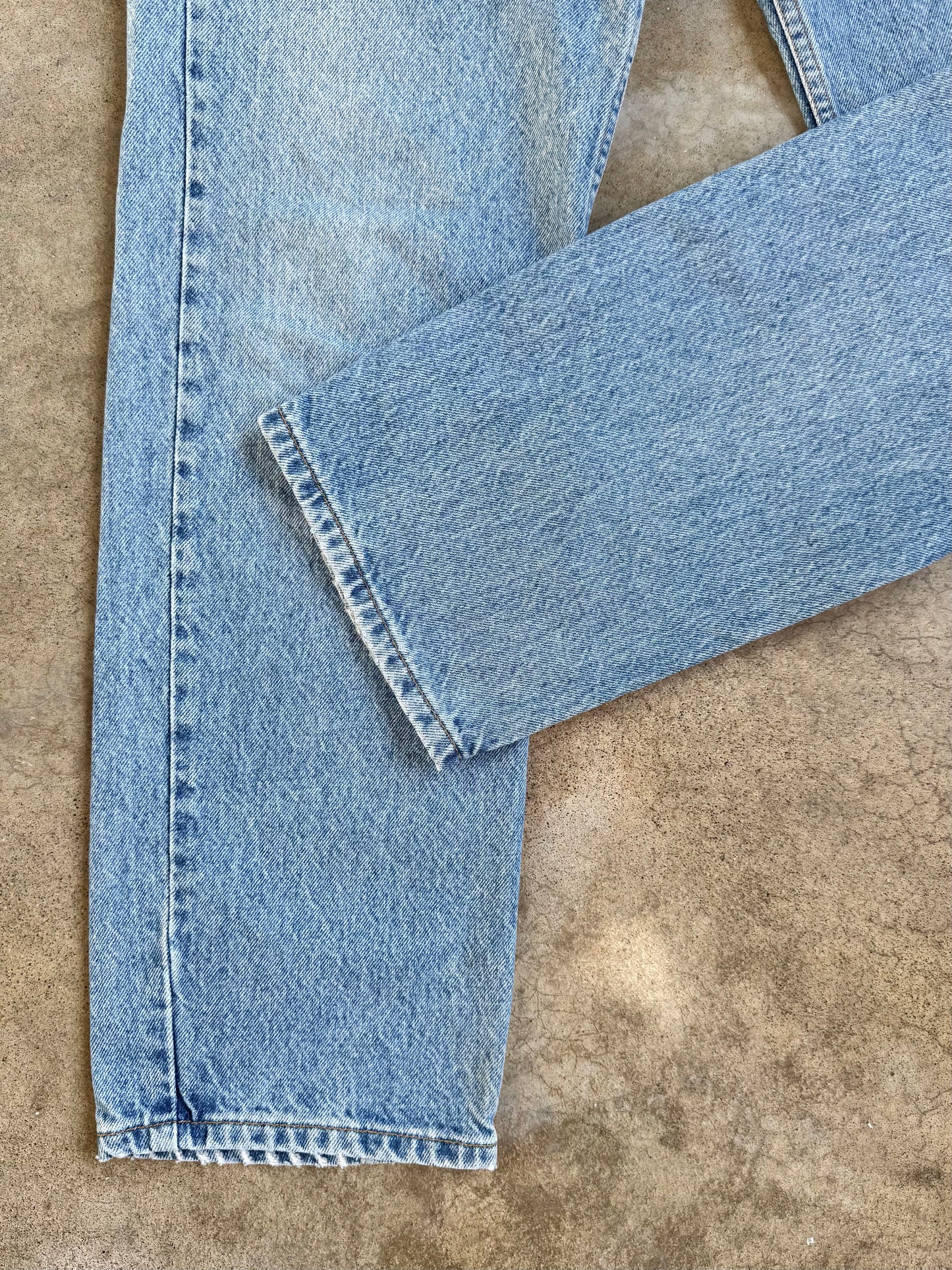 Vintage 1990s Levi’s Orange Tab 505 Regular Fit Light Wash Jeans | 36x30