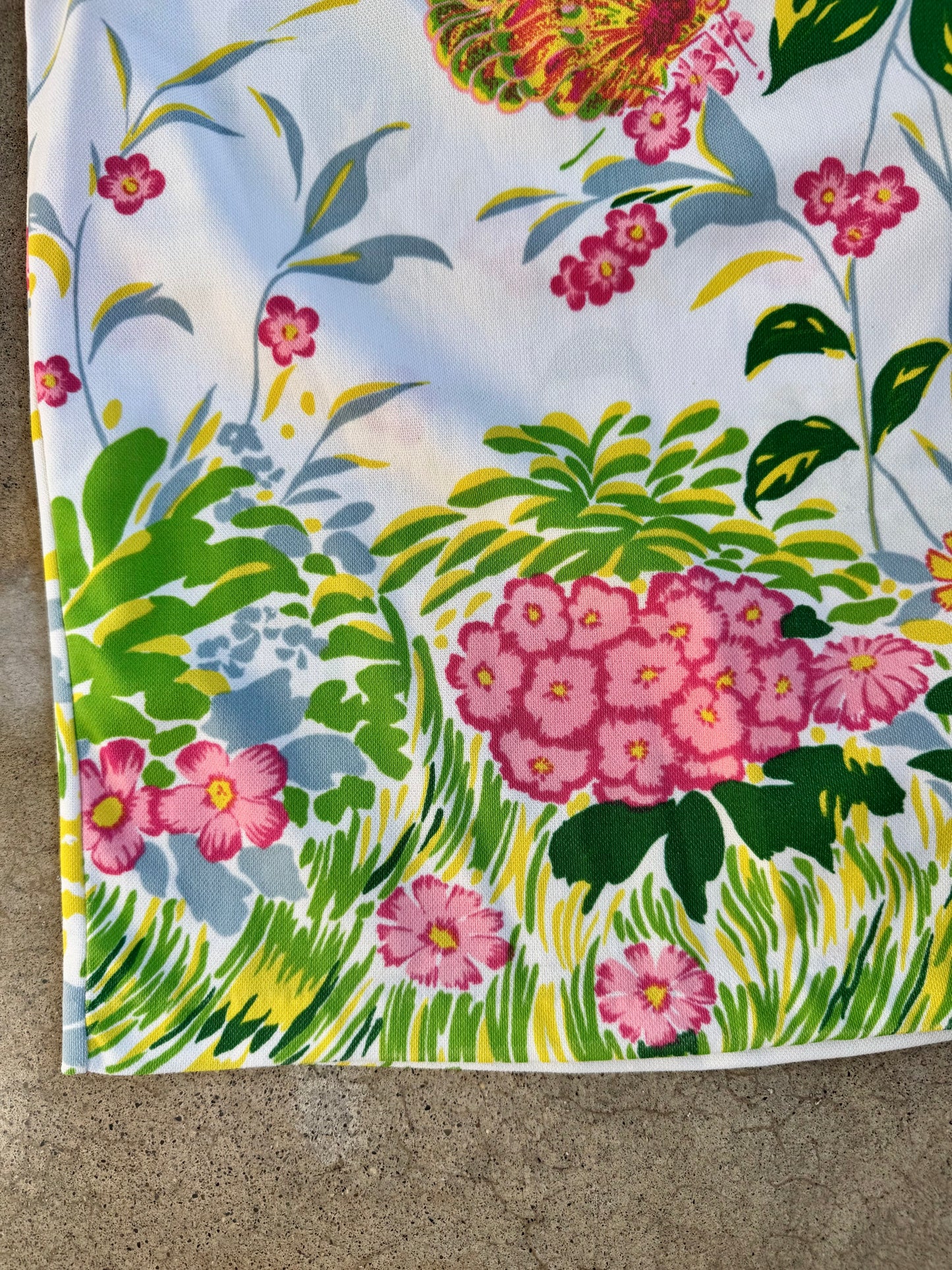 Vintage 1960s Kmart Butterfly Print Sleeveless Top | Medium
