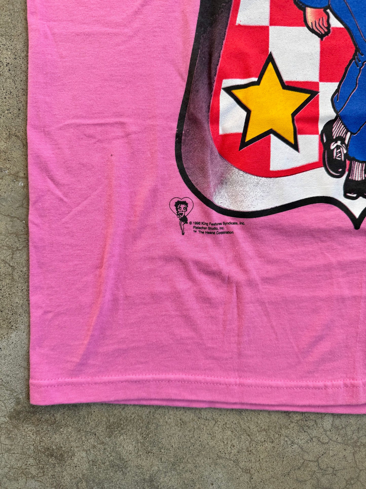 Vintage 1998 Pink Betty Boop "Officer Betty" Graphic Tee | 1X