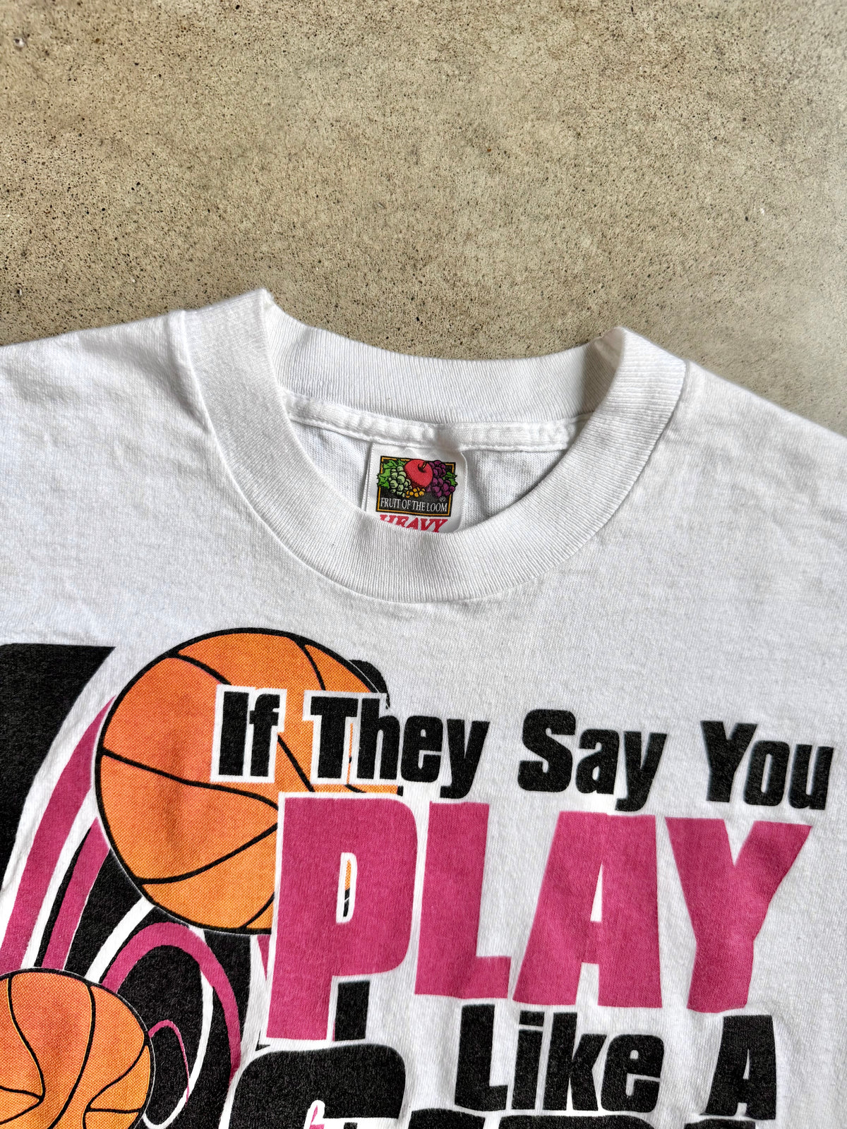 Vintage 1990s "Play Like a Girl" Graphic Tee | Medium