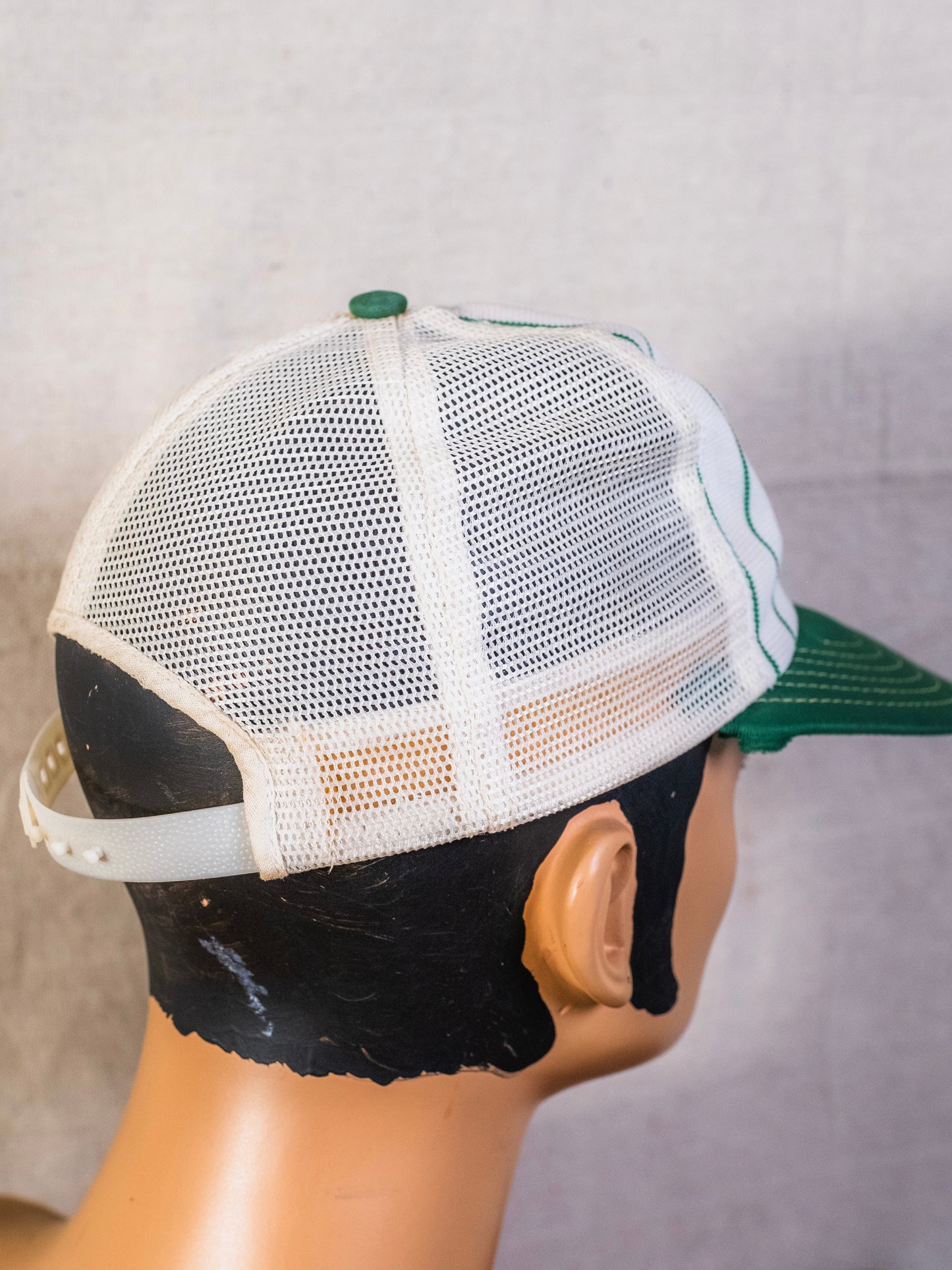 Vintage 1960s Green & White "K" Baseball Cap