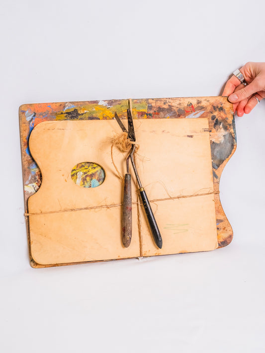 Vintage 1950’s/60’s Used Artists Paint Palette Set