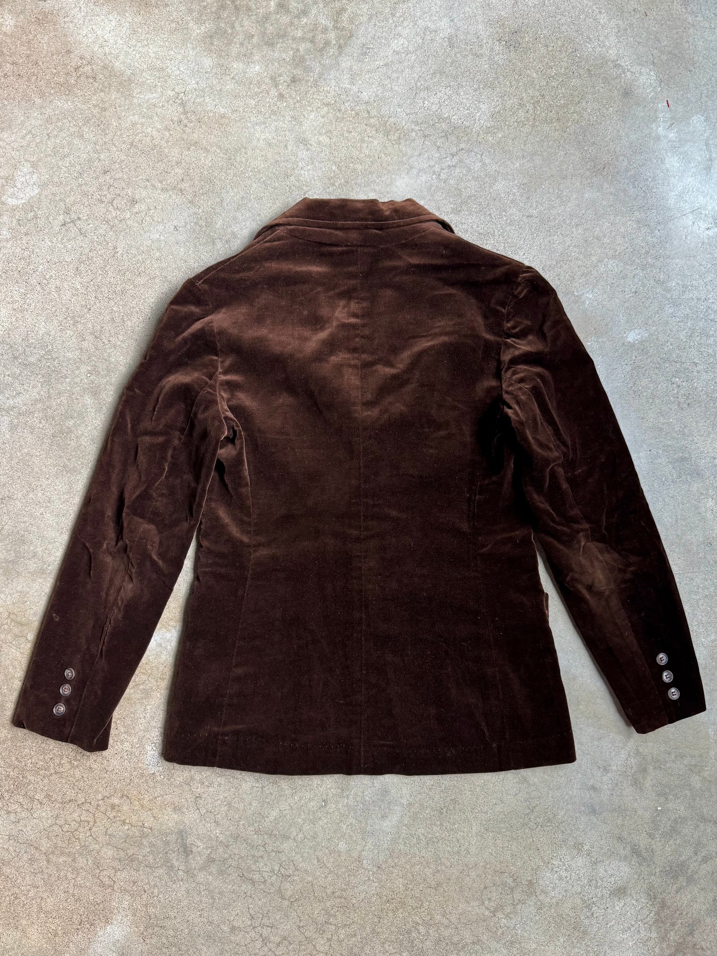 Vintage 1970s Roney Brown Velvet Blazer | Small