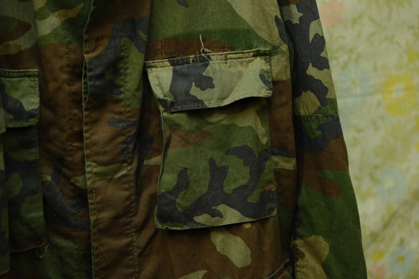 Vintage Vietnam Era Camouflage Cargo Jacket