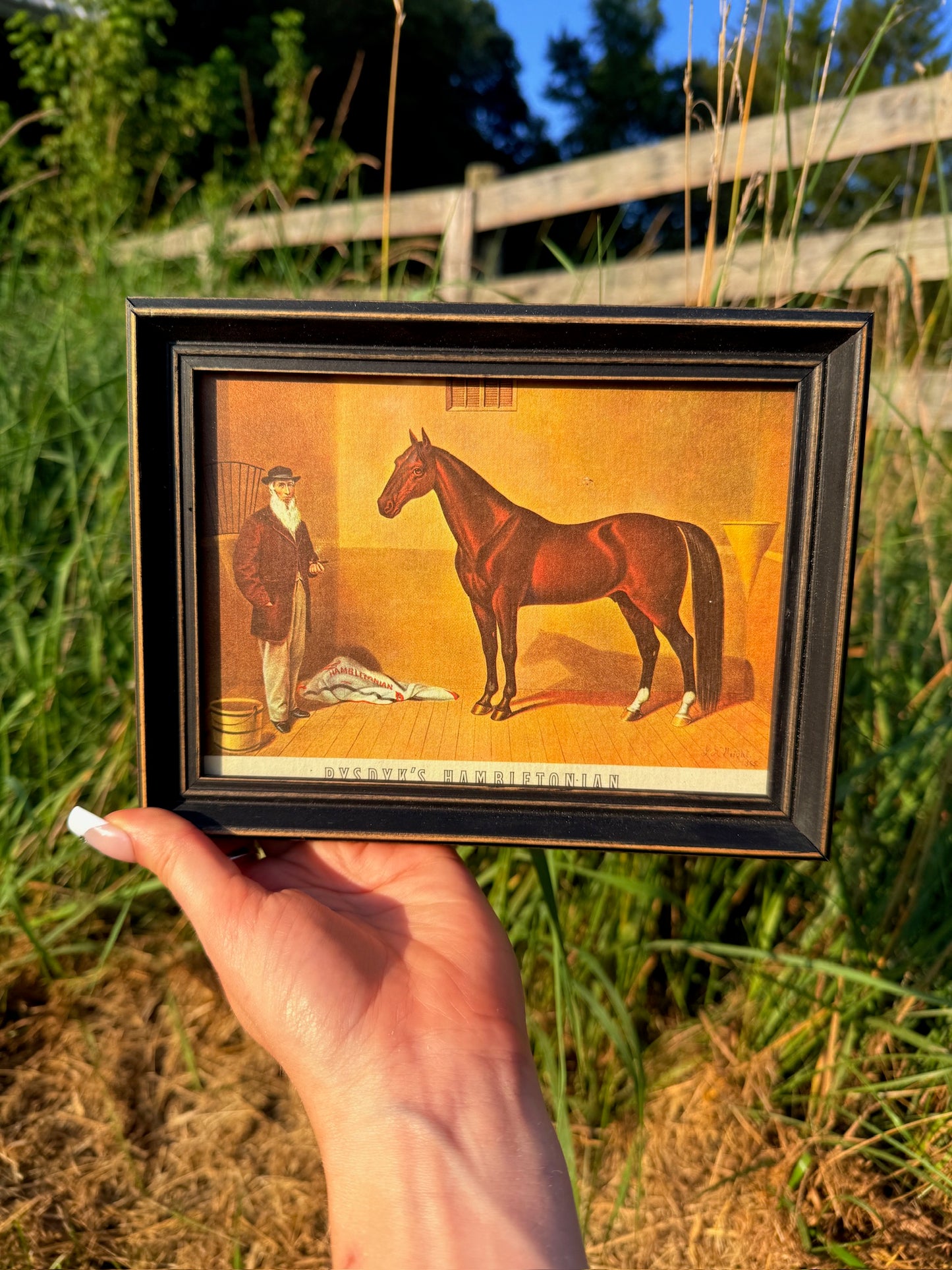 Framed Rysdyk’s Hambletonian Horse Racing Print Art