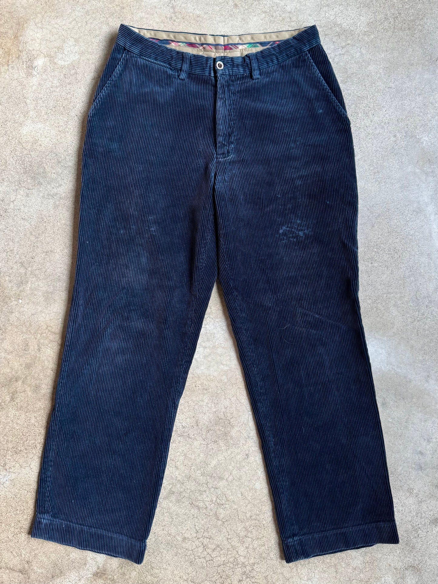 Vintage 1990s Polo Ralph Lauren “Preston Pant” Navy Corduroy Trousers | 32x30