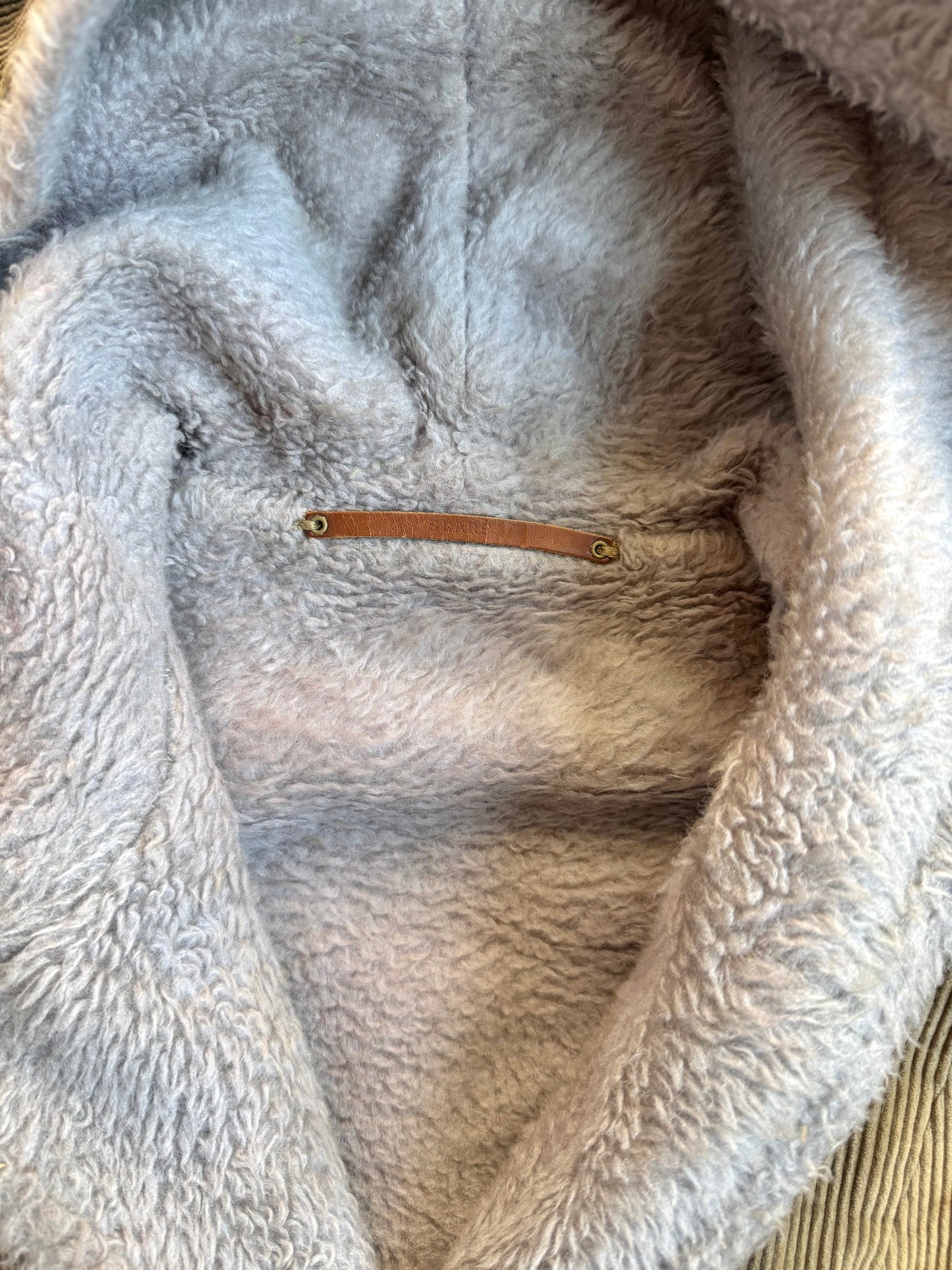 Vintage 1960s Sears Faux Fur Lined Corduroy Hooded Jacket | Medium