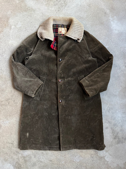 Vintage 1970s Zero King “The Goal Coat” Green Corduroy Wool Lined Winter Jacket | 40