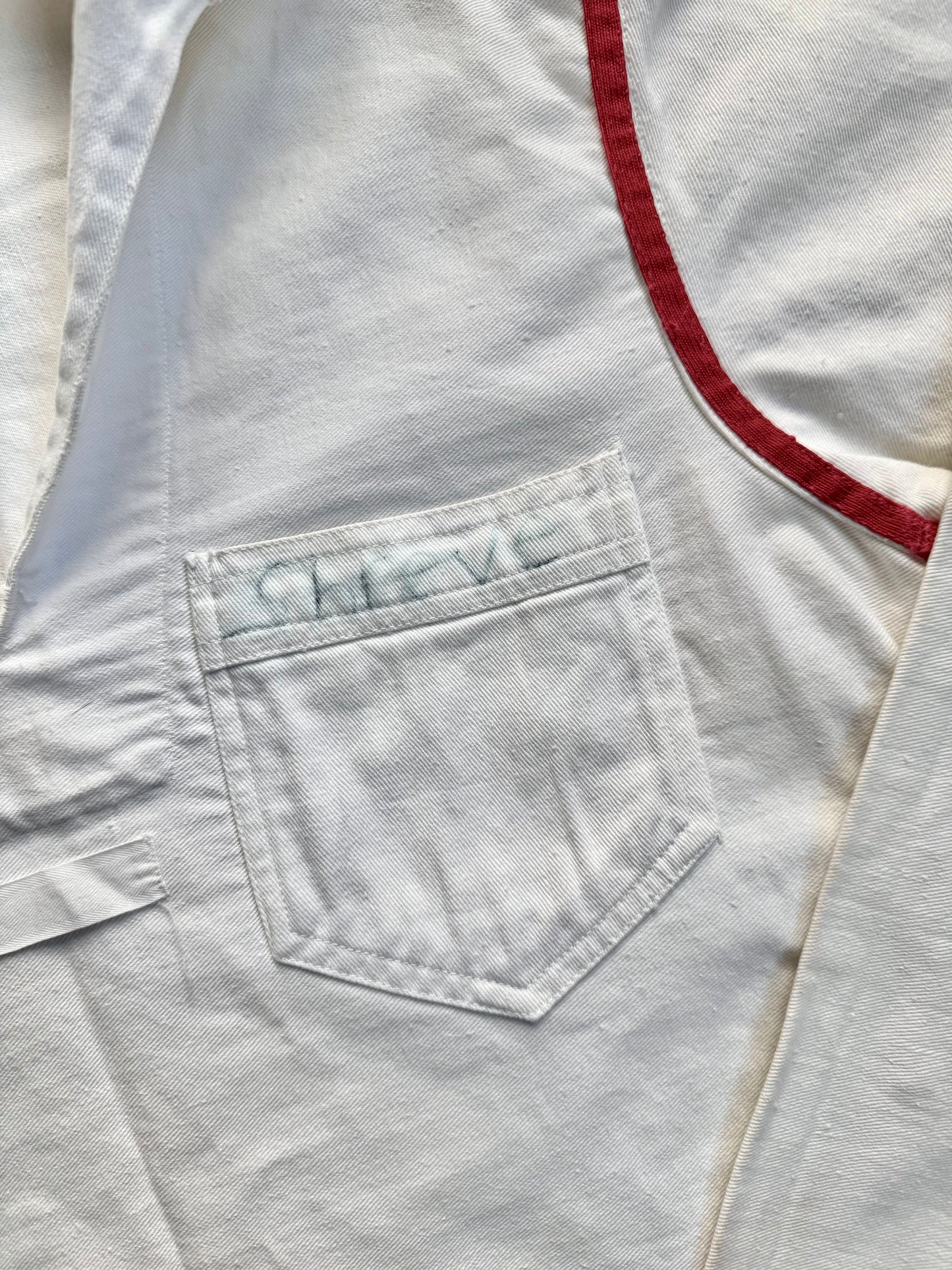 Vintage 1950s U.S. Navy White Sailor Uniform Shirt | XS