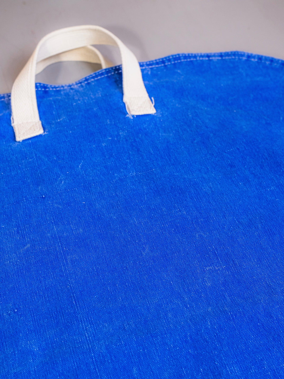 Vintage 1970s Handmade Blue Denim Oversized Tote Bag
