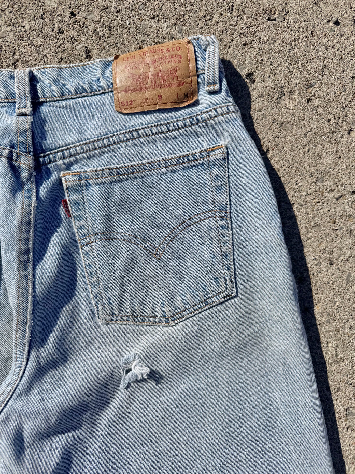 Vintage 1990s Levi’s 512 Slim Straight Worn Jeans | Waist 30”