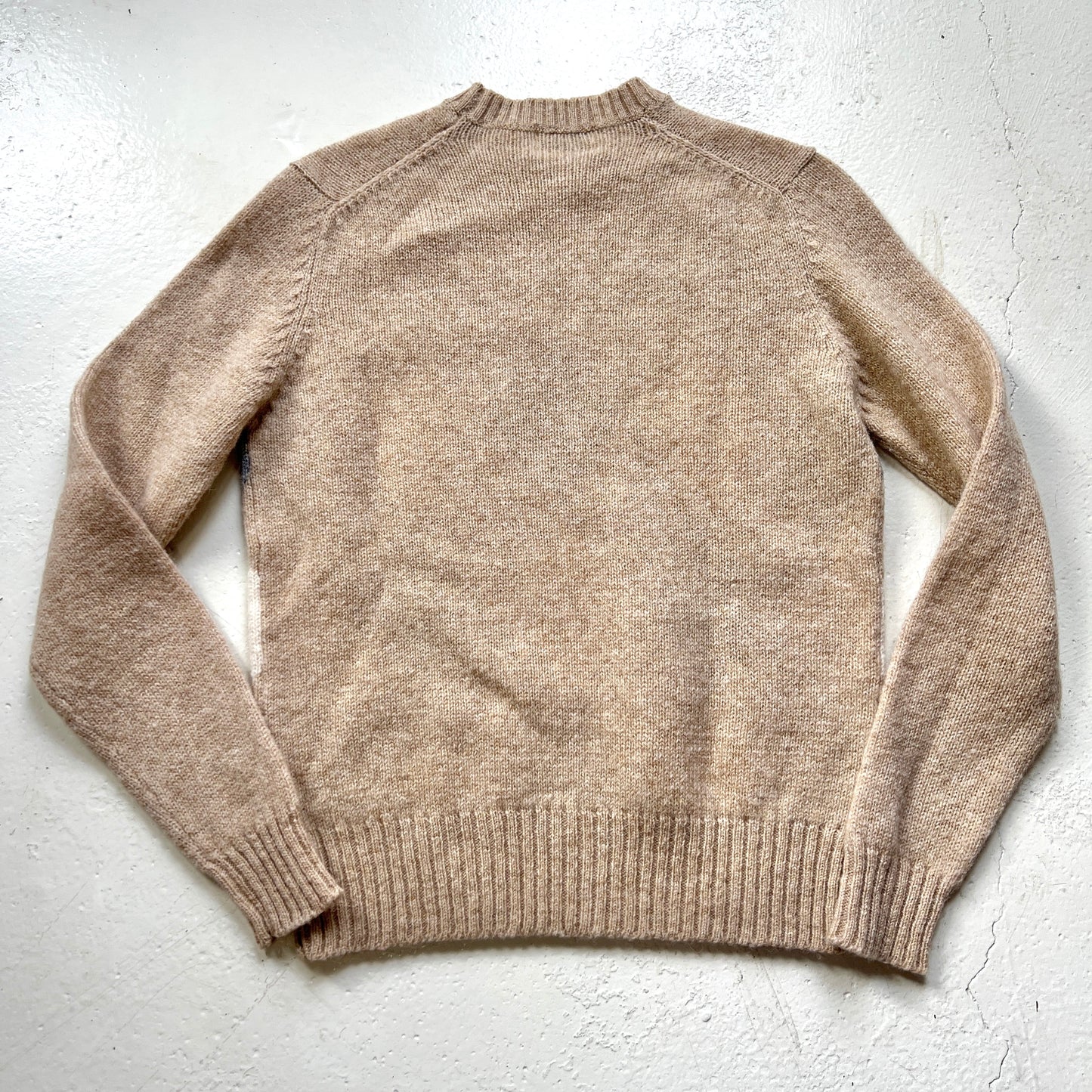 Vintage Scotsdoon Neutral Argyle Wool Sweater | S/M