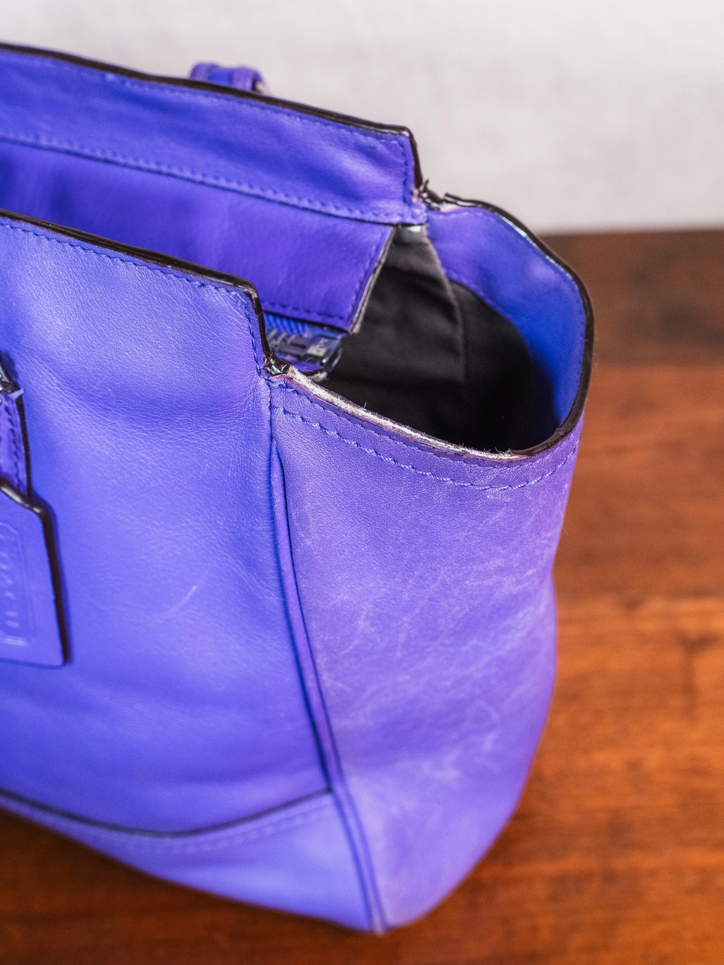 Coach Purple Leather Legacy Candace Carryall Bag