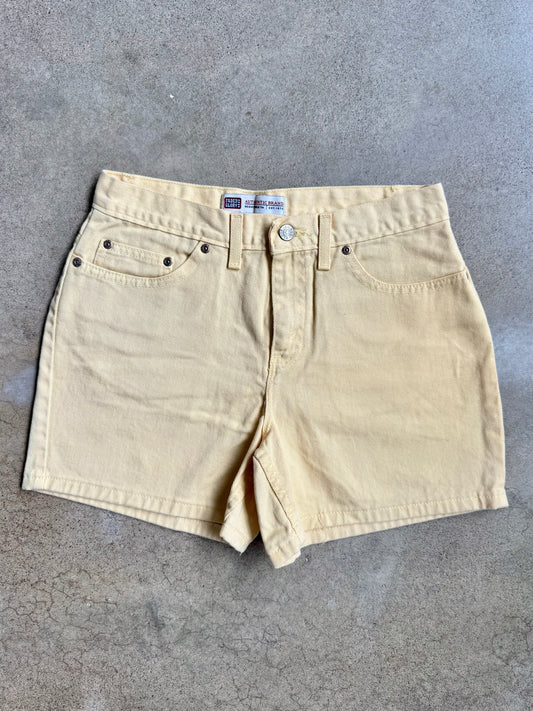2000s Faded Glory Yellow Denim Shorts | Small