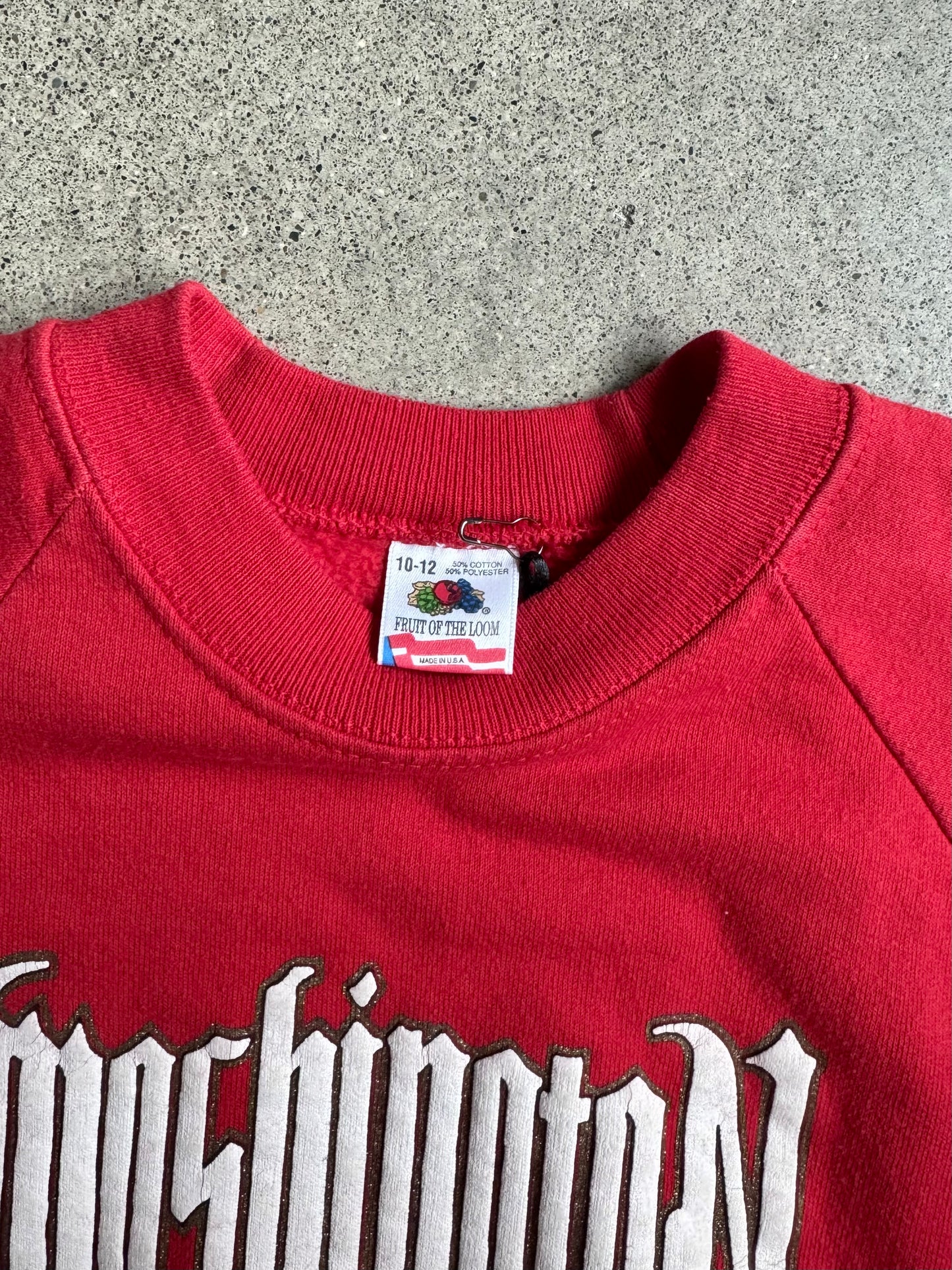 Vintage 1980s Washington DC Graphic Raglan Sweatshirt | Youth M