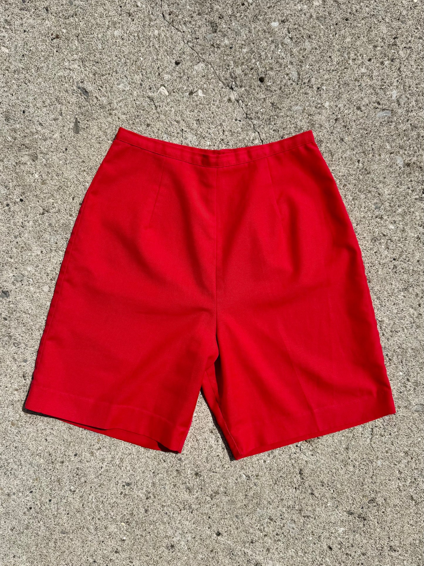 Vintage 1950s Phil Rose Red High-Waisted Shorts | XS