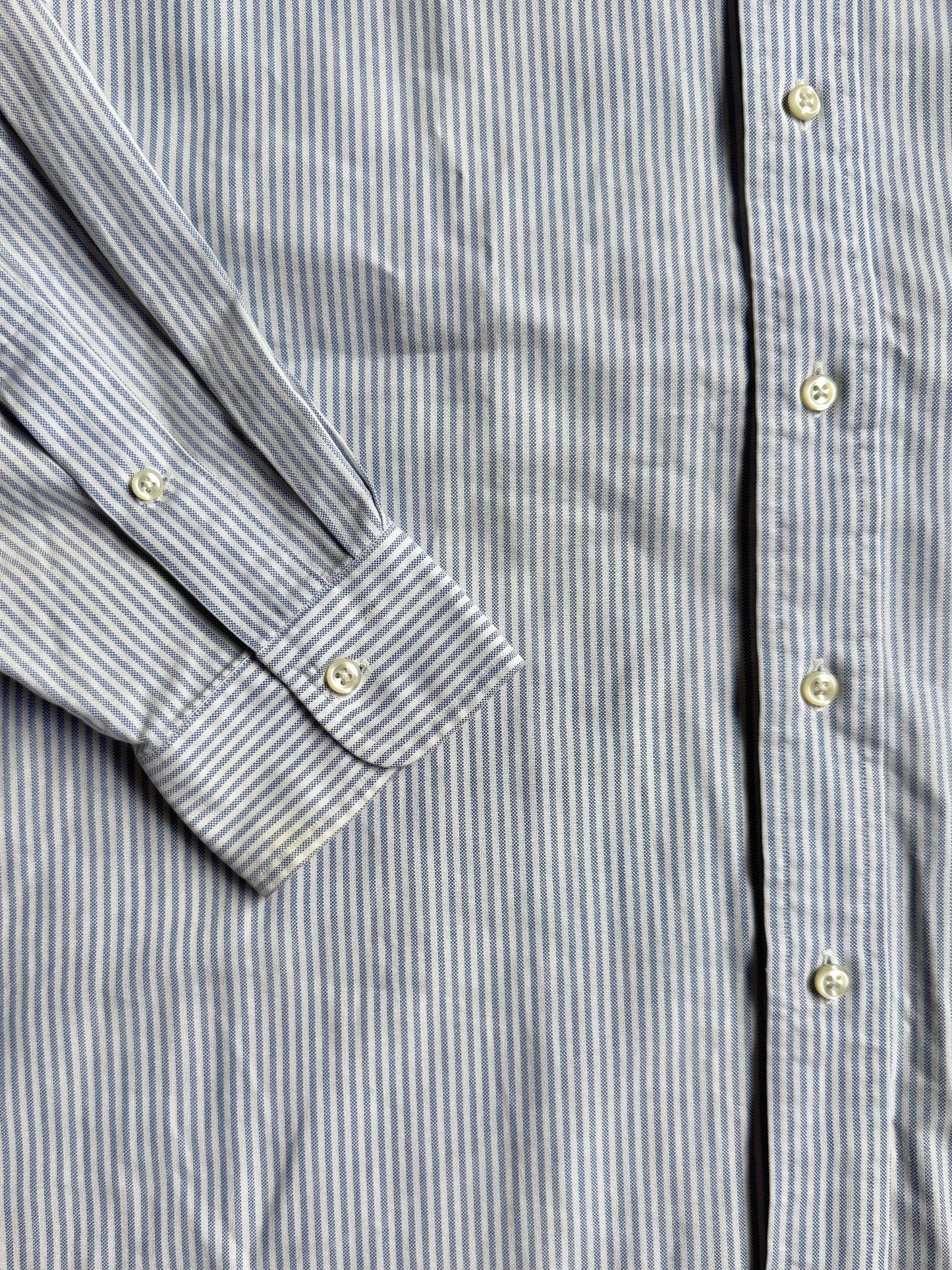 Vintage Ralph Lauren Yarmouth Blue & White Striped Oxford Shirt | Large
