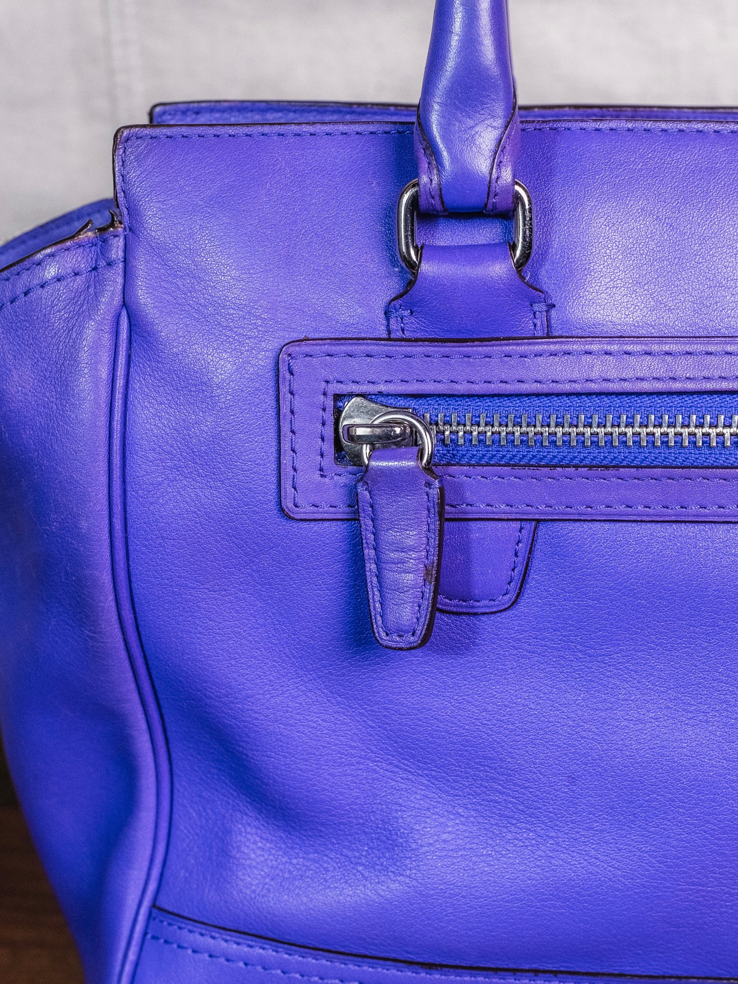 Coach Purple Leather Legacy Candace Carryall Bag