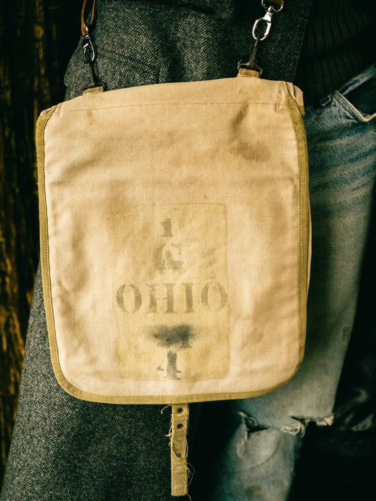 Antique 1900s Military Issue Canvas "OHIO" Haversack Bag