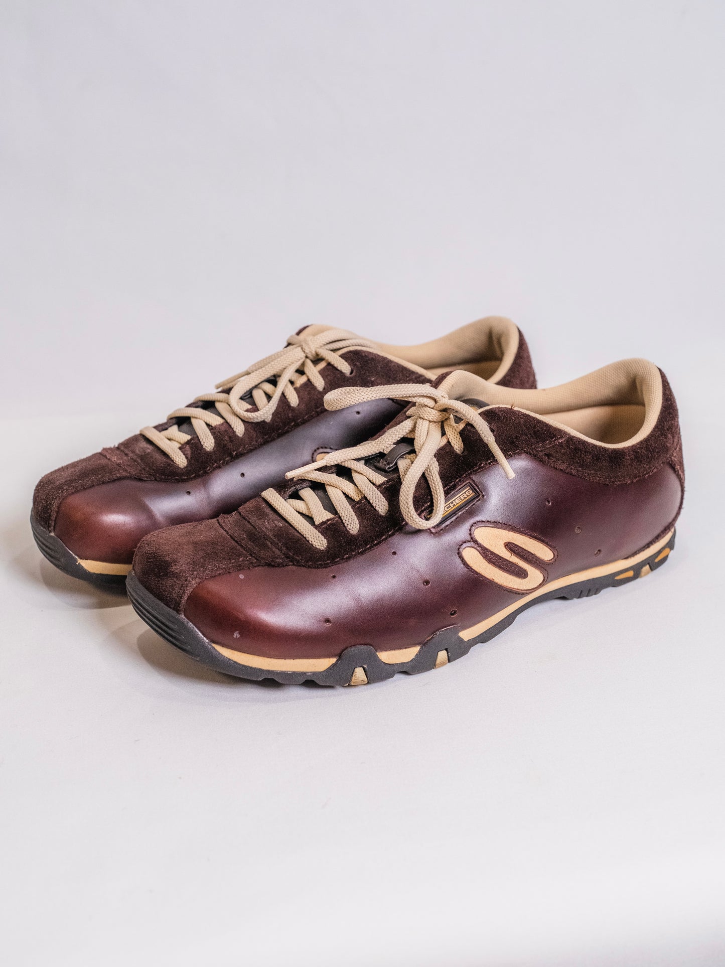 Vintage 1990s Skechers Brown Leather & Suede Sneakers | Women’s 10