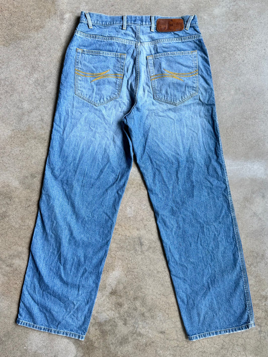2000s Phat Farm Faded Wash Baggy Straight Jeans | 32x33
