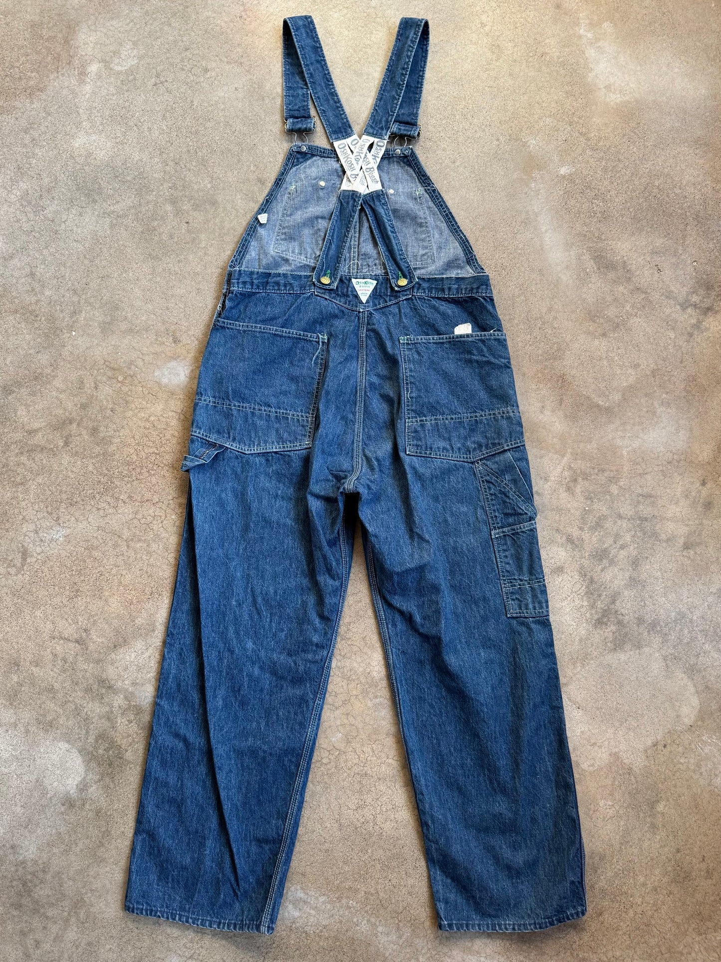 Vintage 1960s OshKosh B’Gosh Sanforized Denim Overalls | Large