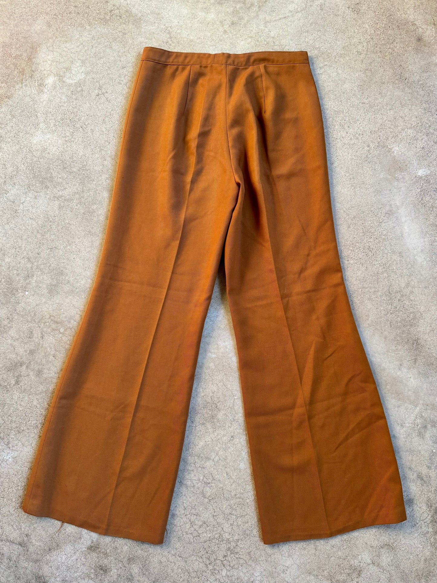 Vintage 1970s Burnt Orange Flared Pants | Waist 29”
