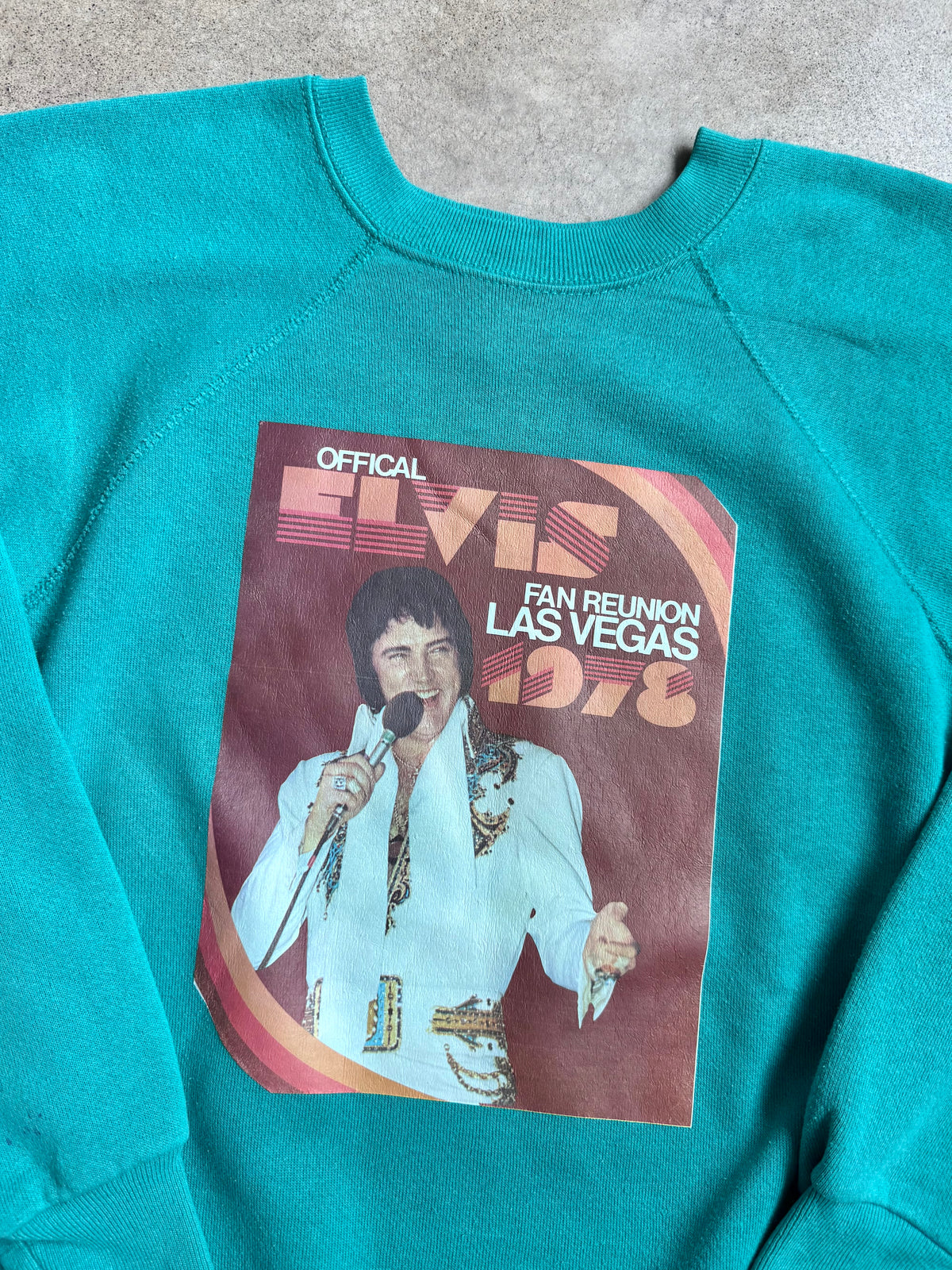 Vintage Elvis Fan Reunion 1978 Raglan Sweatshirt | Medium