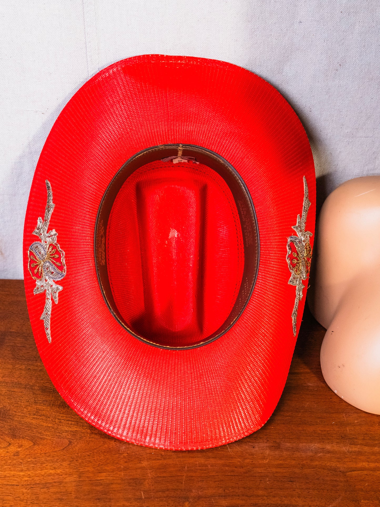 Vintage 1950s Robert E. Downing U-Rollit Red Barrel Racer Cowgirl Hat