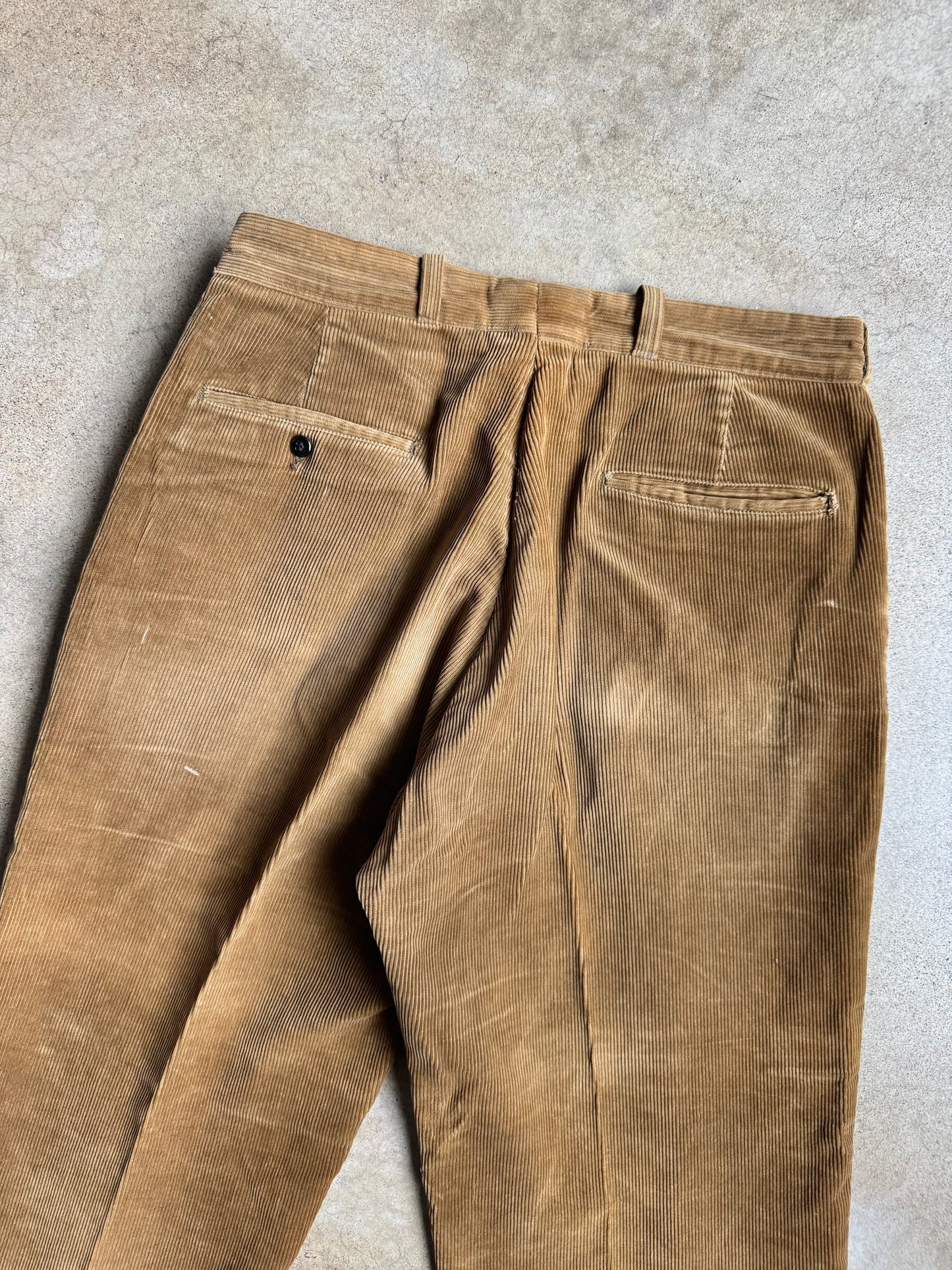 Vintage 1950s Sweet-Orr Workwear Brown Corduroy Trousers | Waist 34”