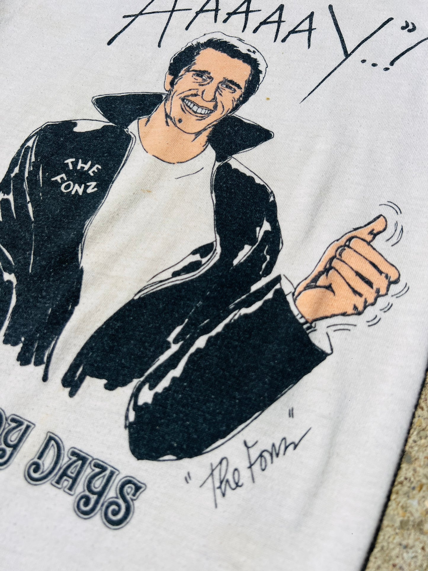 Vintage 1970s Happy Days The Fonz Ringer Tee