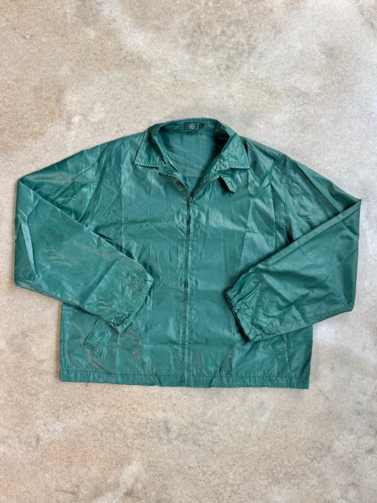 Vintage 1990s Polo Ralph Lauren Green Zip-Up Windbreaker Jacket | L/XL
