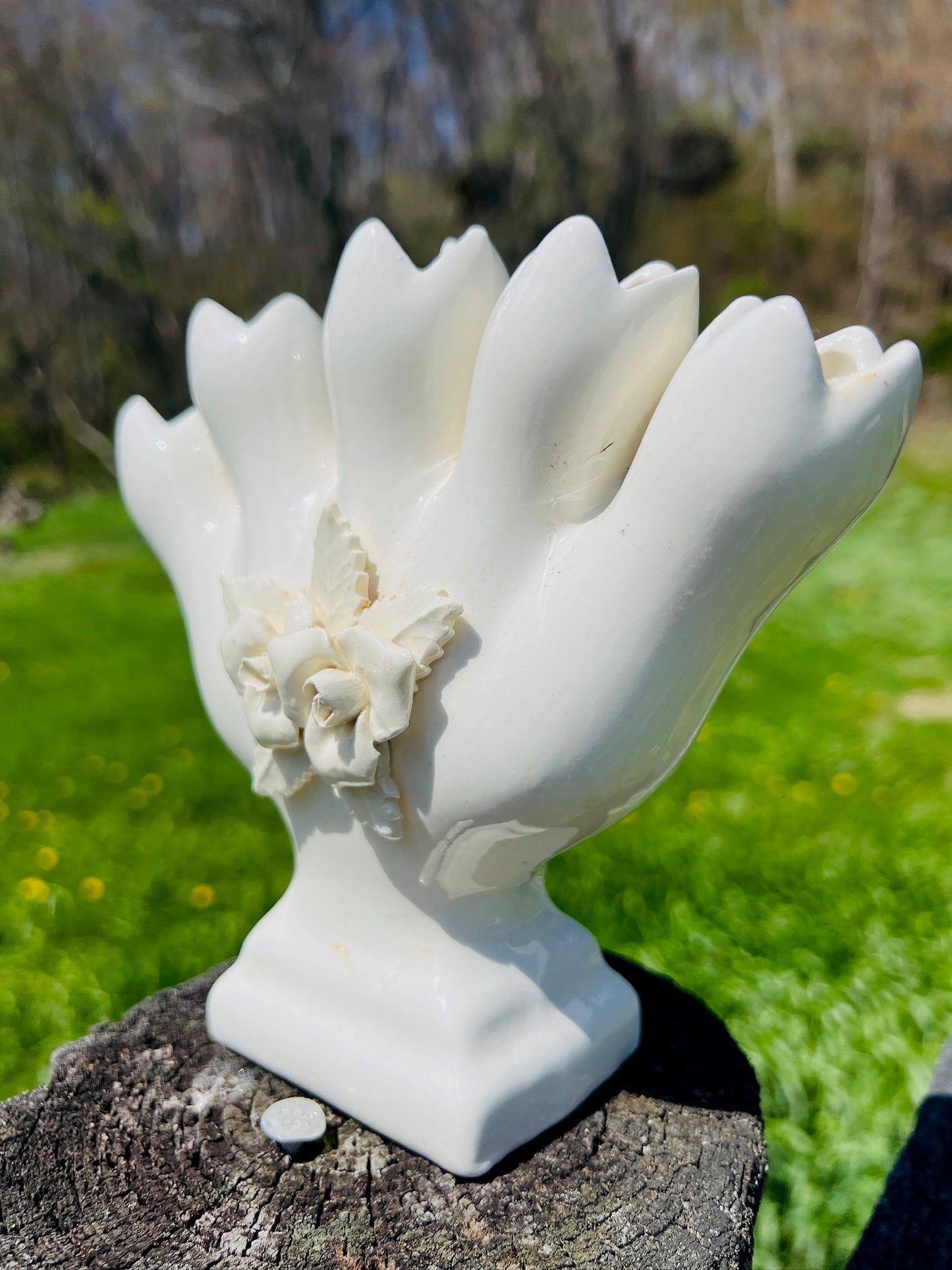 Vintage 1950s Leart Ceramic Bud Vase
