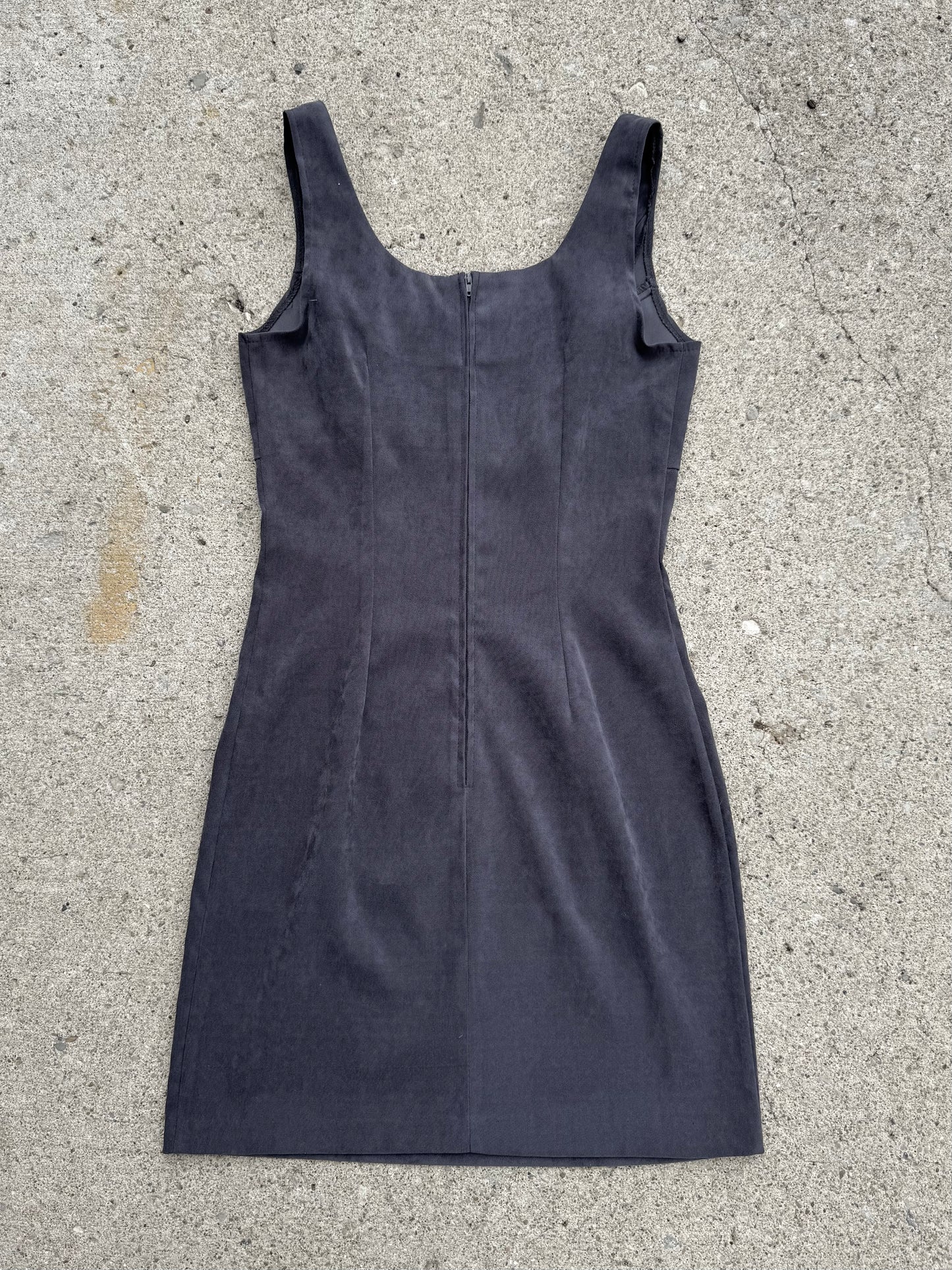 Vintage 1990s Alyn Paige Grey Sleeveless Mini Dress | XS/S