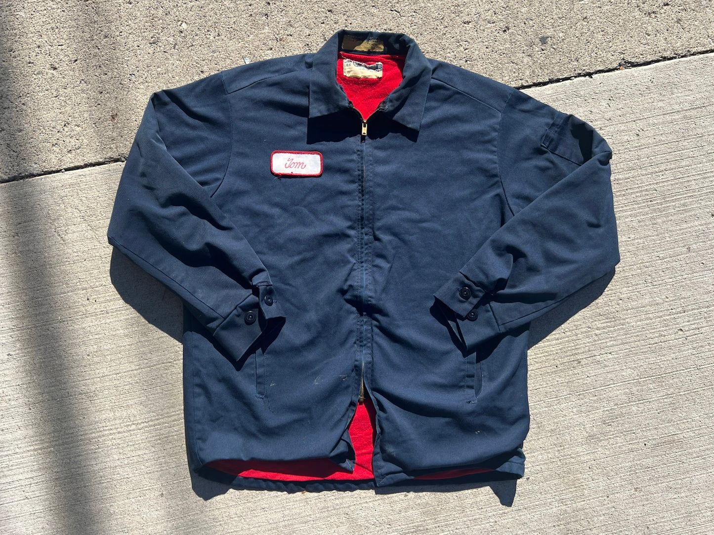 Vintage 1970s/80s “Tom” Navy Zip-Up Work Jacket | Medium