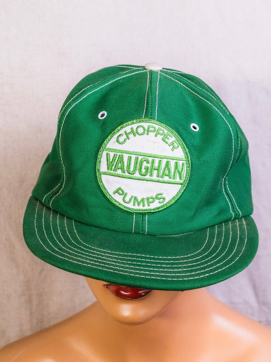 Vintage 1970s Vaughan Chopper Pumps Green Baseball Cap