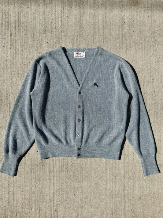 Vintage 1980s Steeplechase Grey Cardigan Sweater | Medium