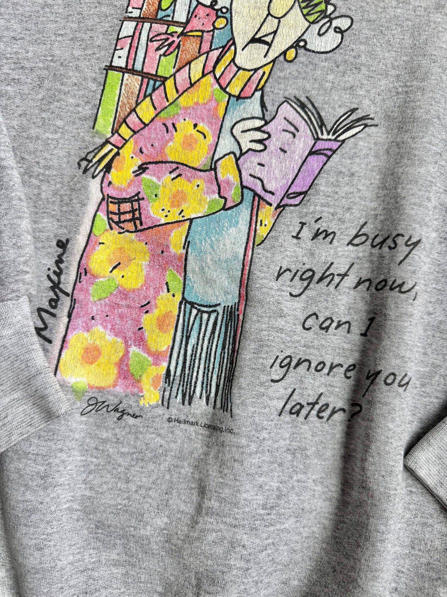 Vintage 1990s Hallmark Shoebox Maxine “Busy Right Now” Crewneck Sweatshirt | Large