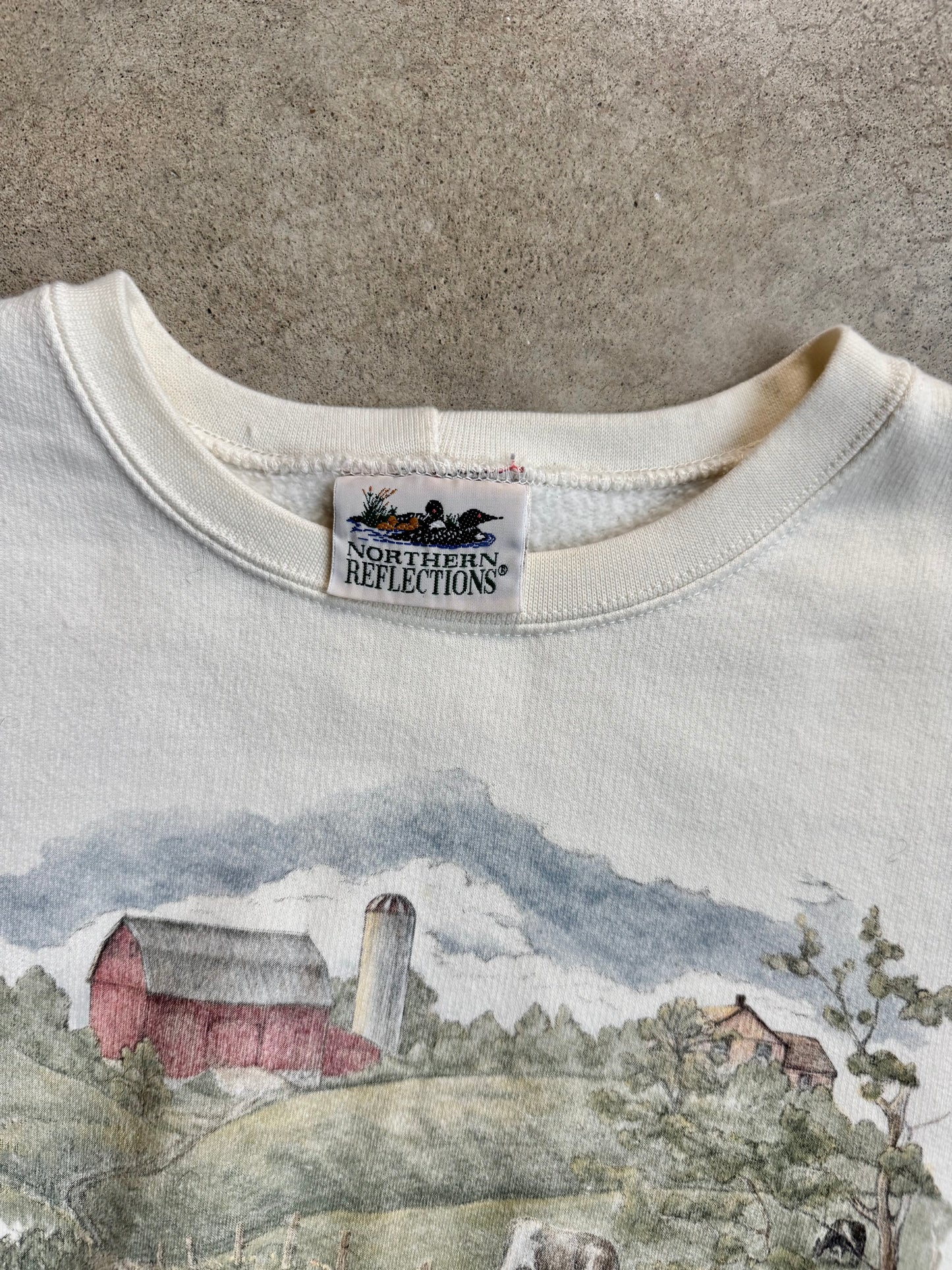 Vintage 1990s Northern Reflections American Farm Graphic Sweatshirt | Medium
