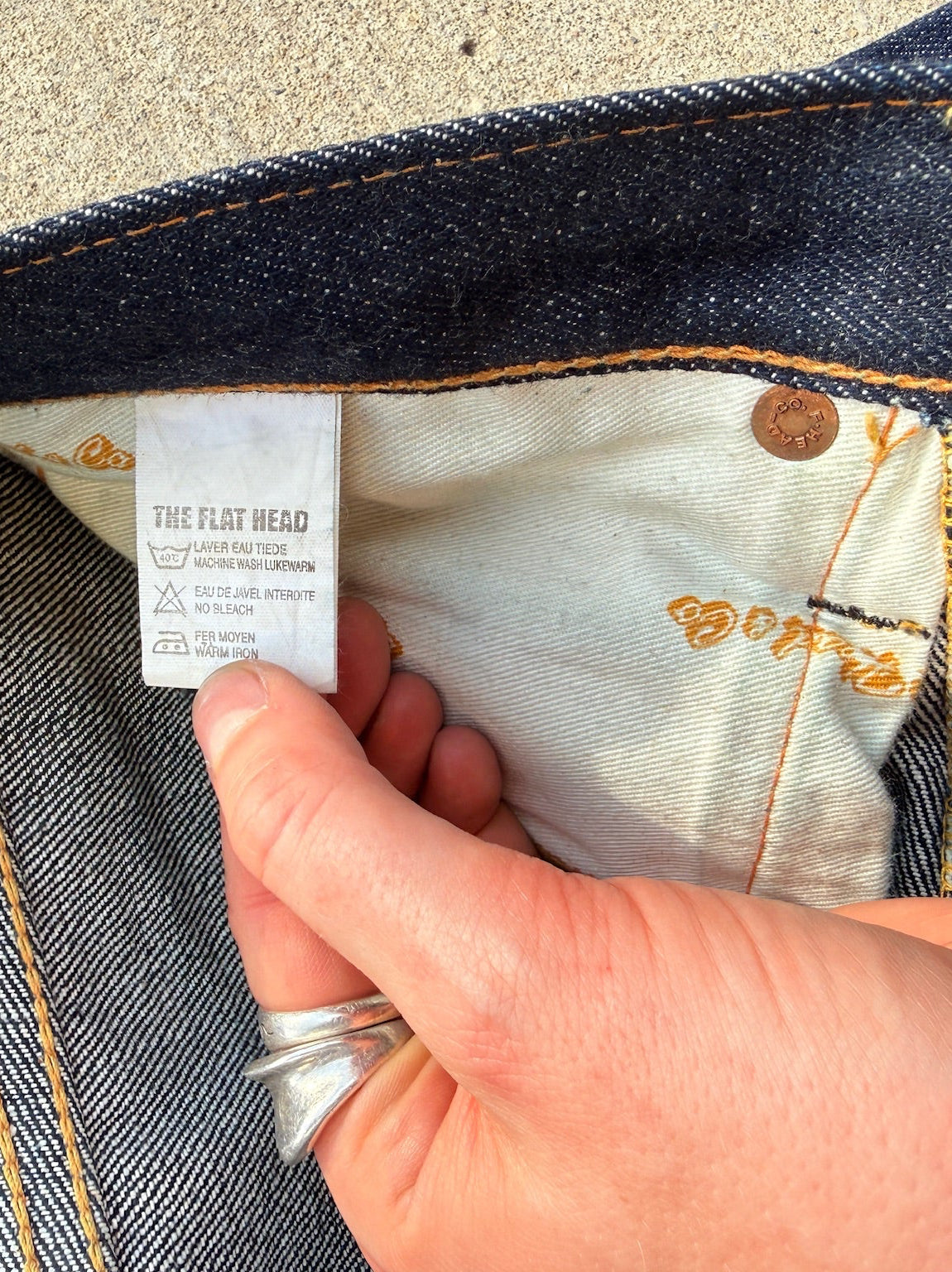 The Flat Head Selvedge Denim Dark Rinse Jeans | 28