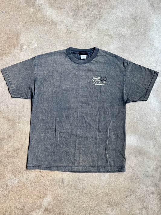 Vintage 1990s Grey Mineral Wash Loretta Lynn Trail Ride Graphic Tee | XL