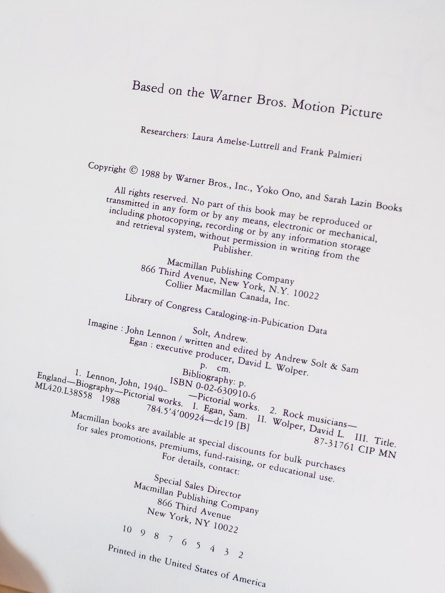 Imagine: John Lennon Book