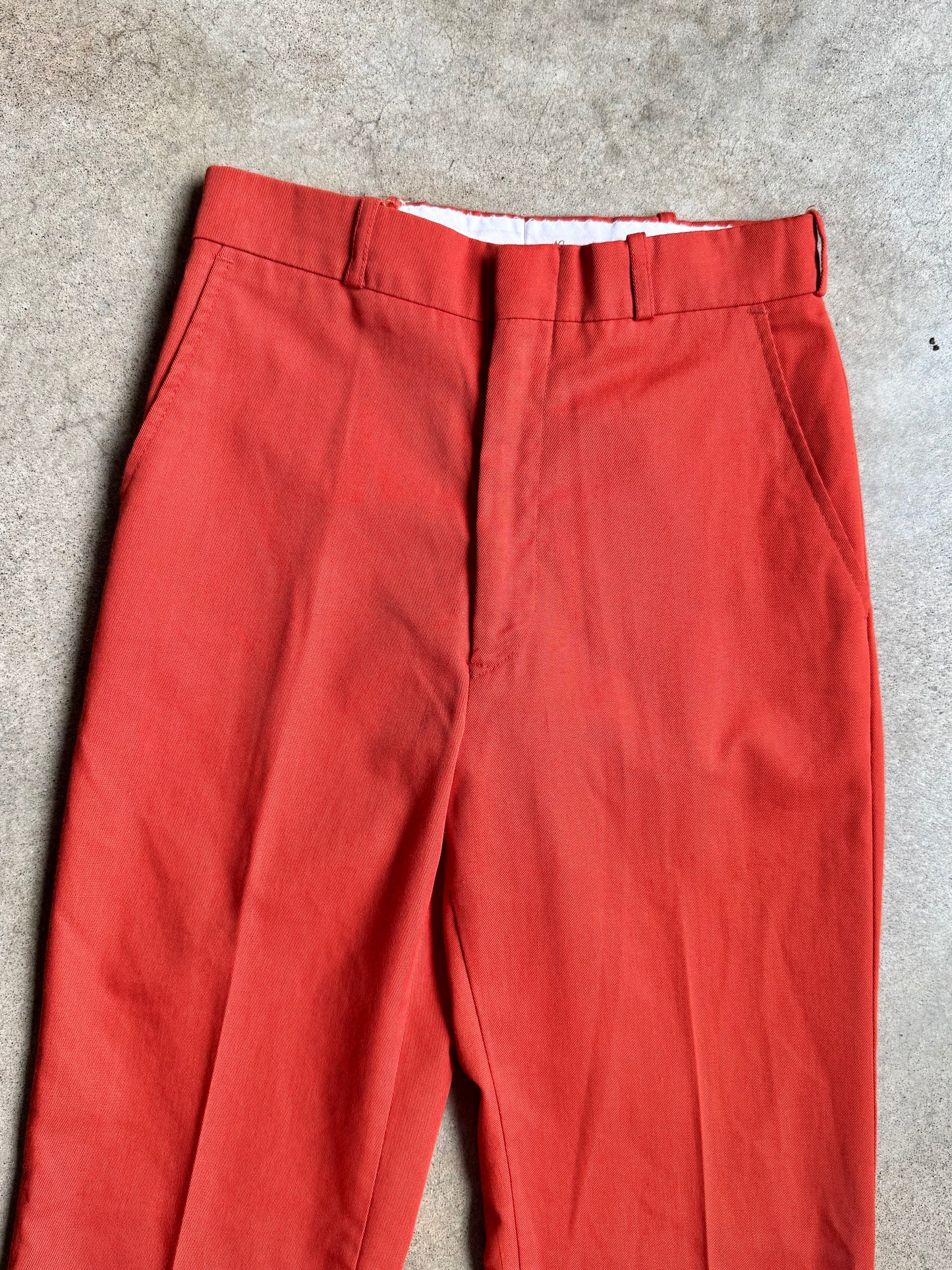 Vintage 1970s Gap Orange Trousers | Waist 25”