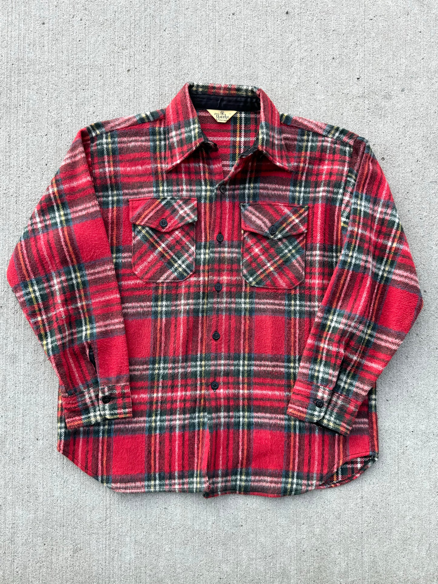 Vintage Yorke Sportswear Red Plaid Heavyweight Flannel | XL